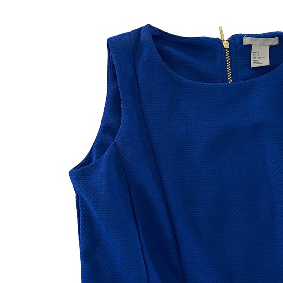 H&M Sleeveless Peplum Top Royal Blue Size Small - Picture 2 of 6